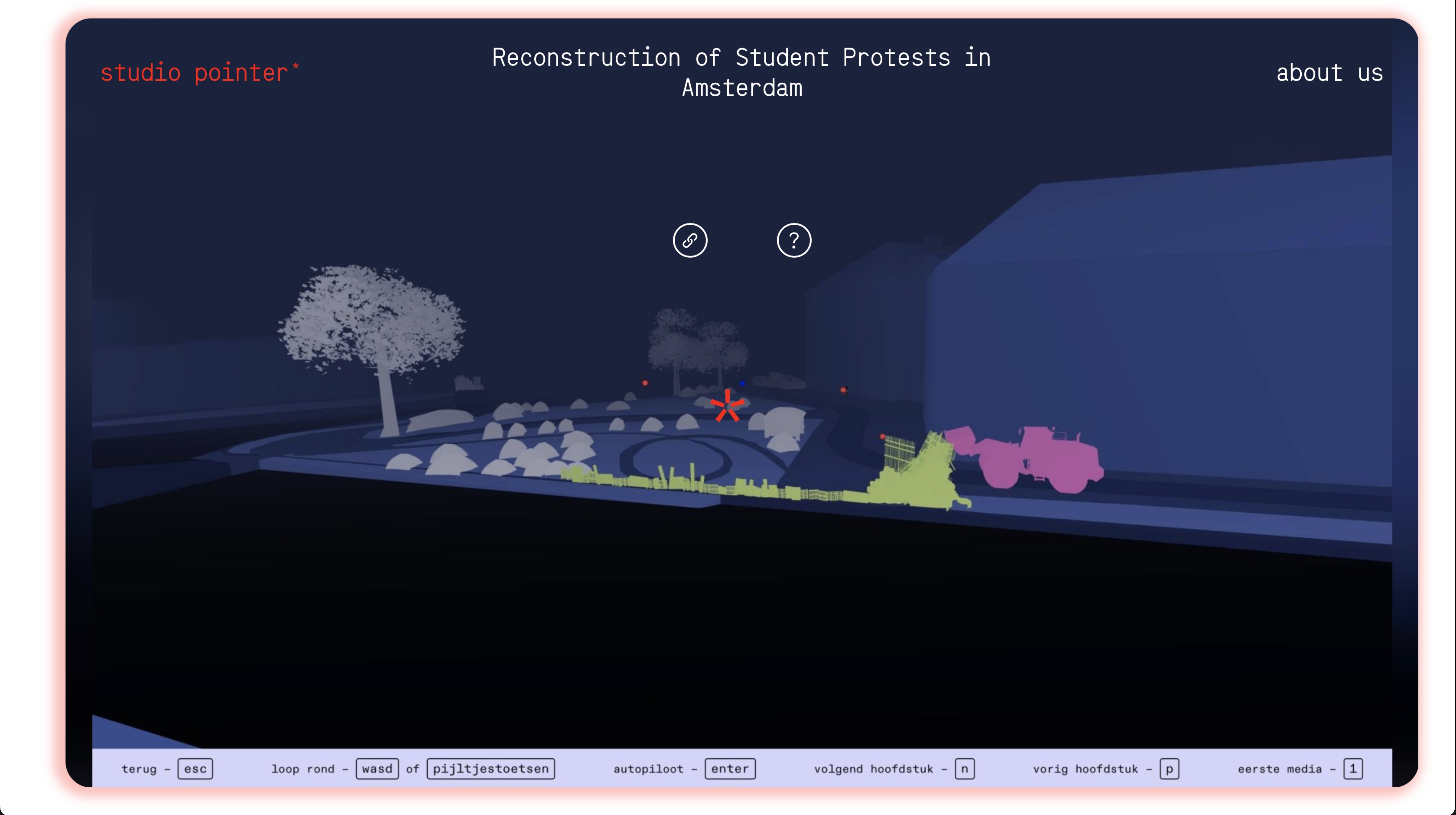 https://pointer.click/projects/reconstruction-of-student-protests-in-amsterdam/0